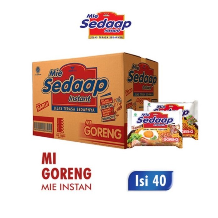 

Sedaap Mie Instan Goreng 90 gr 1 Dus isi 40 pcs