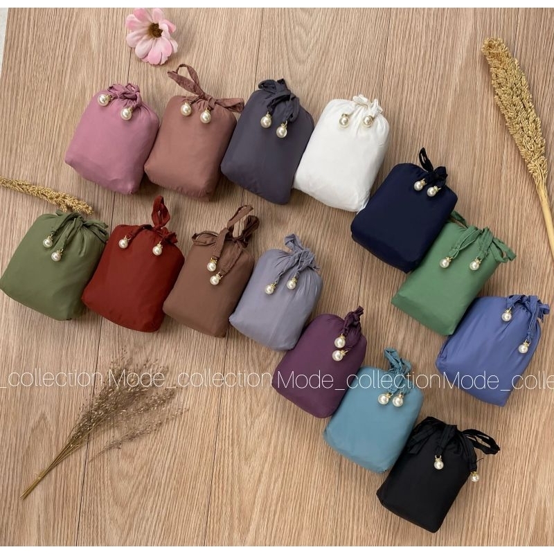 Mukena Mini Parasut Premium Korea Polos Traveling Alif - Set dengan Sajadah