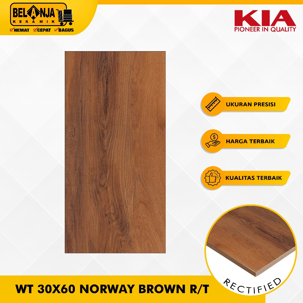Kia Keramik Dinding 30X60 Norway Brown R/T Kw1