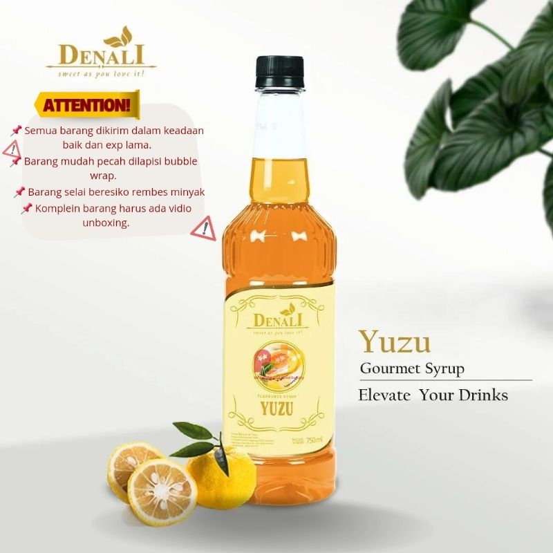 

Denali Syrup Yuzu 750ml / Sirup Denali rasa Yuzu