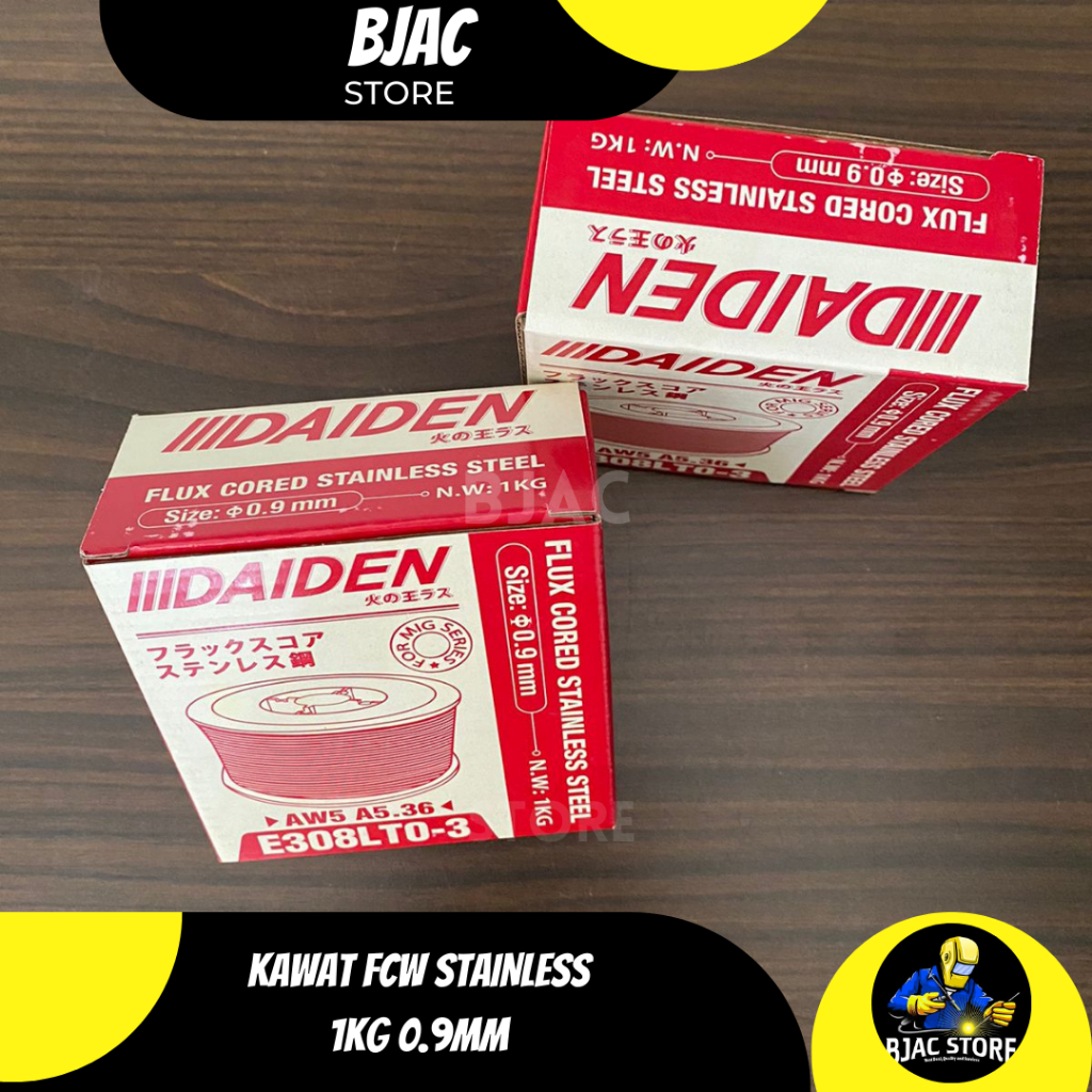 KAWAT LAS FLUXCORE / TANPA GAS STAINLESS DAIDEN 0.9MM / KAWAT LAS MIG STAINLESS