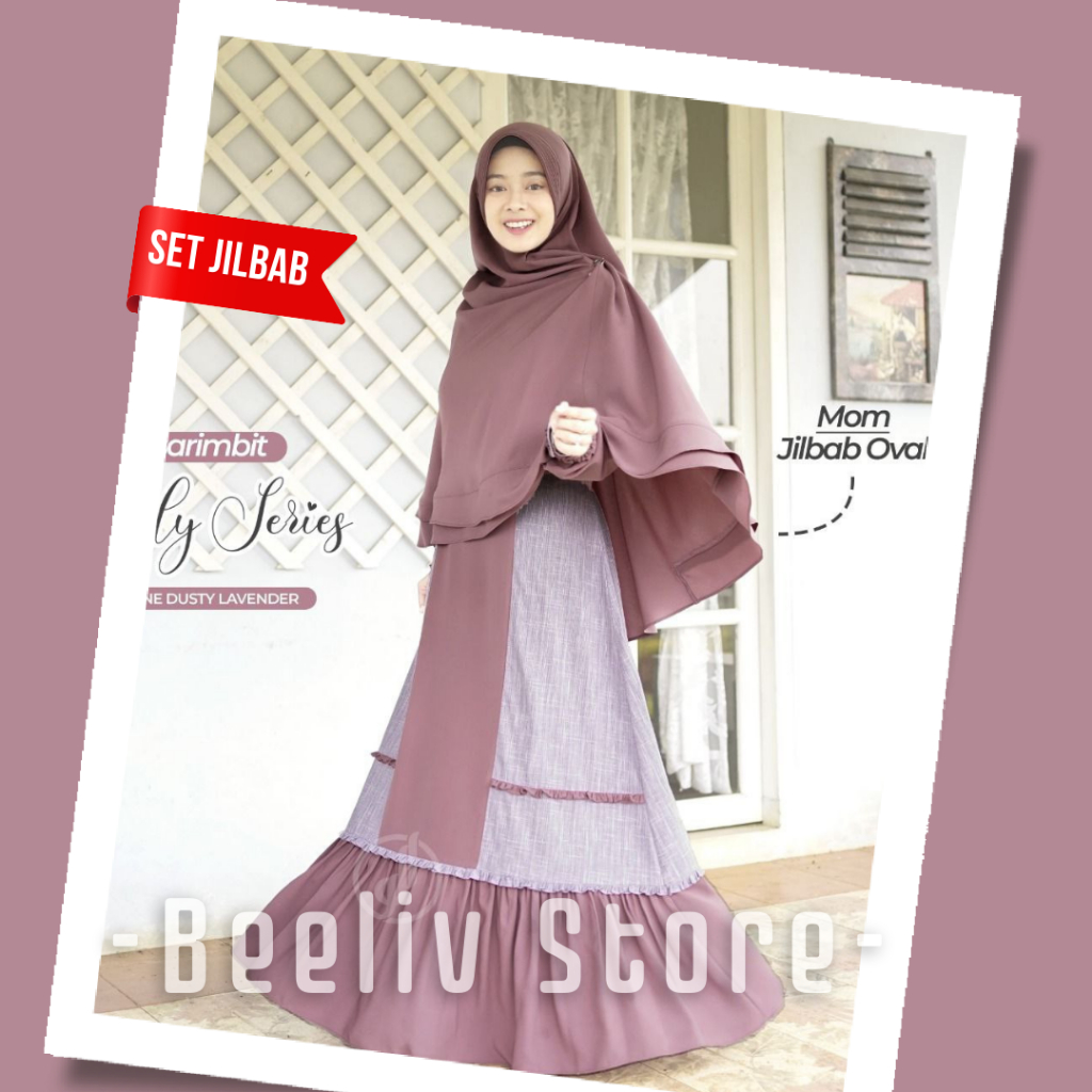 Gamis Polos Simple Busui Friendly Lovely Set Jilbab Oval by Alwa Hijab