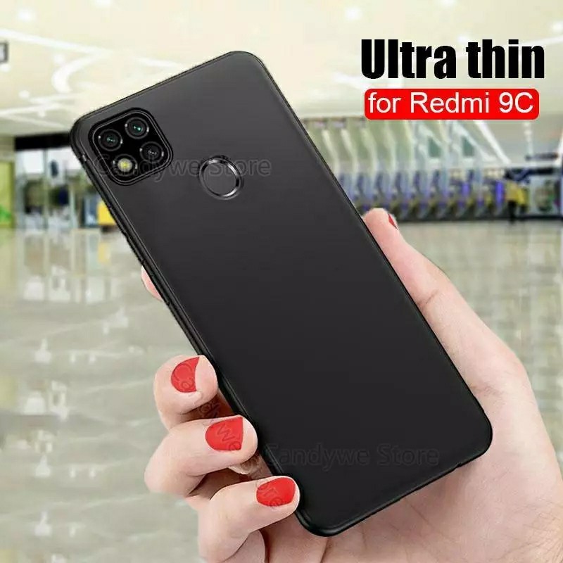 CASE XIAOMI REDMI 9C PREMIUM CASE SLIM MATTE CASE BLACK DOFF