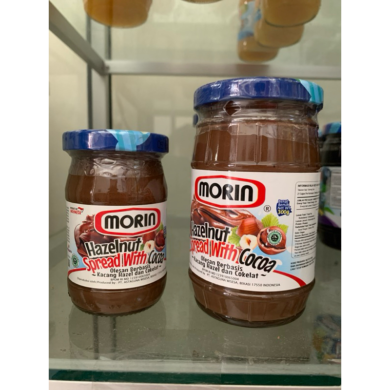

SELAI KACANG HAZEL COKLAT MORIN 150GR HAZELNUT SPREAD COCOA JAM NUTELLA NUTELA
