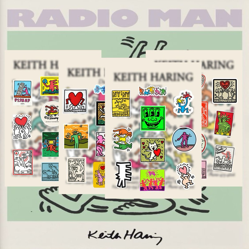 Sticker KEITH HARING Pack Edition Waterproof | Stiker Laptop | Stiker HANDPHONE |  Stiker Helm | Sti