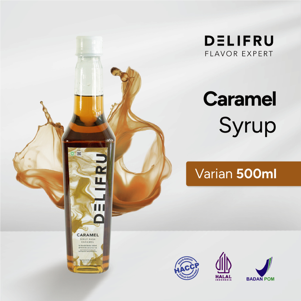 Delifru Caramel Syrup 500 ml - Sirup Karamel