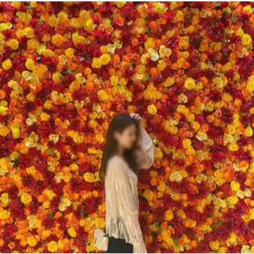 BACKDROP FLOWERS /WEDDING BACKDROP/ PARTY FLOWER DECORATION /ROSE FLOWER/FLOWER BUNGA/MAWAR ROSE