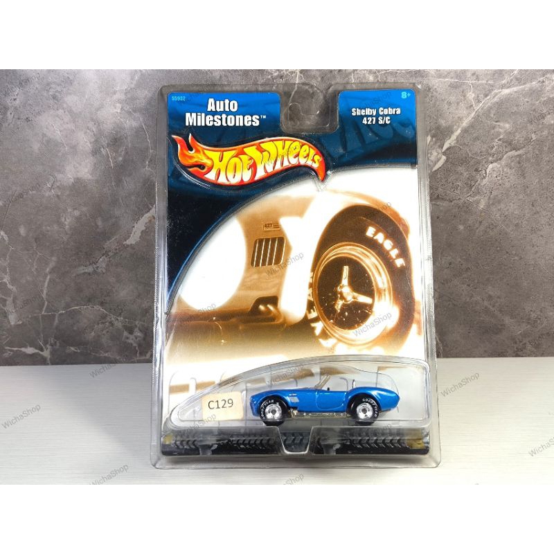 Hot Wheels Auto Milestones Shelby Cobra 427 Open Hood Ban Karet