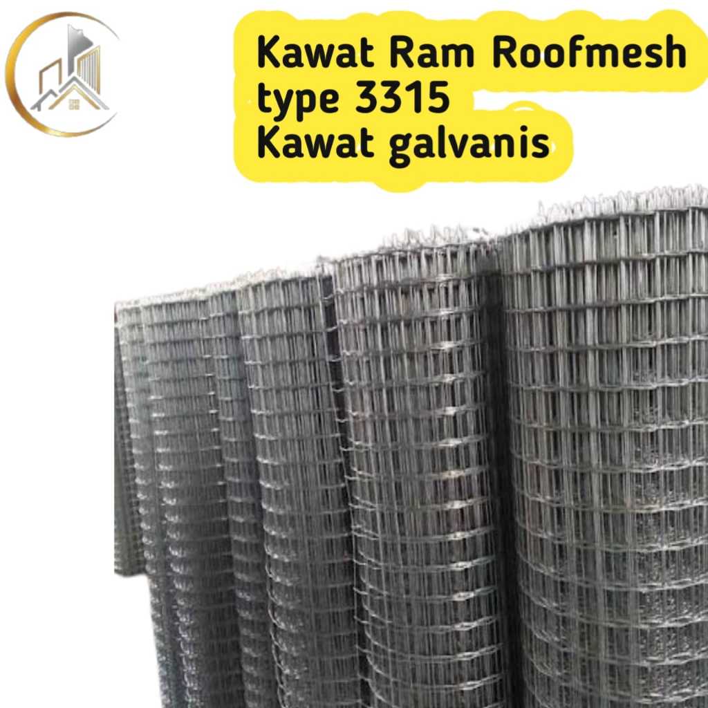 Kawat Ram Roofmesh 3315 / Kawat Galvanis 1,8 x 30m - 1.2mm - 1,5mm - 1,1mm