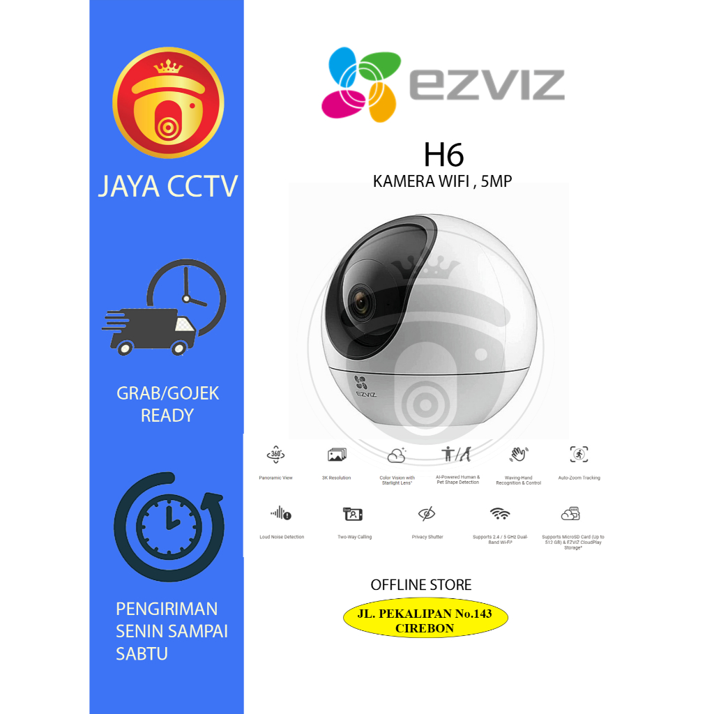 KAMERA IP EZVIZ INDOOR - H6 5MP