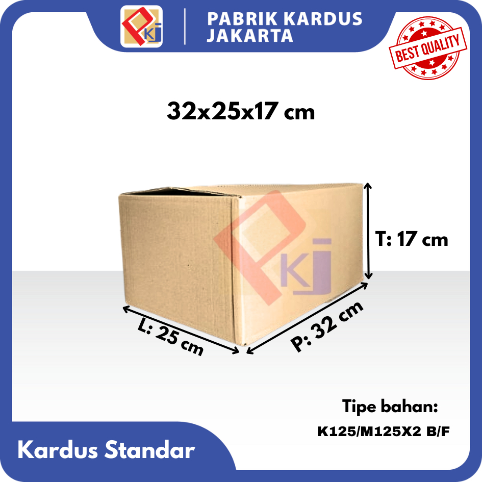 

Kardus Box Karton Kotak Dus Packing Polos Uk 32x25x17 cm