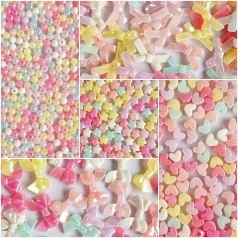 25GR MANIK JELLY AB CANDYLAND PELANGI KUPU LOVE PITA PERMEN BULAT KOTAK PAW BUNGA BINTANG AWAN BERUA