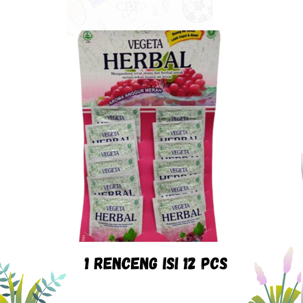 

VEGETA HERBAL SACHET AROMA ANGGUR MERAH (1RENCENG ISI 12PCS)