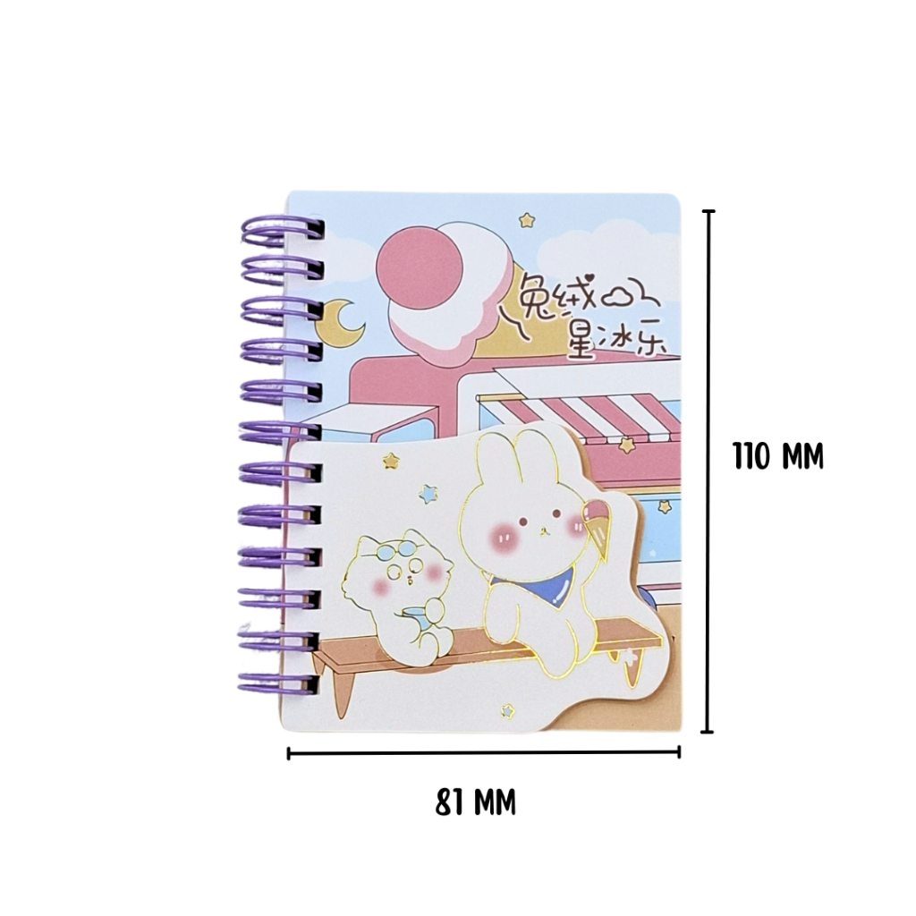 

Notebook A7 Spiral 65 Lembar Motif Rabbit Life