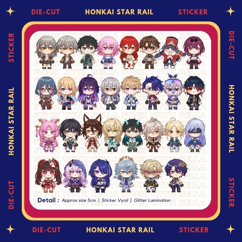 

Honkai Star Rail Stiker Glitter Die Cut