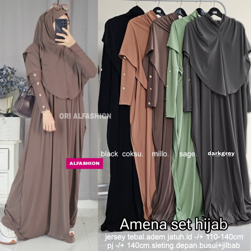 AMENA • ATIKA • SABIYA SET HIJAB • DELILA MAXY • ATASHA • RINDA BY ALFASHION / DRESS MAXI KAOS KNIT 