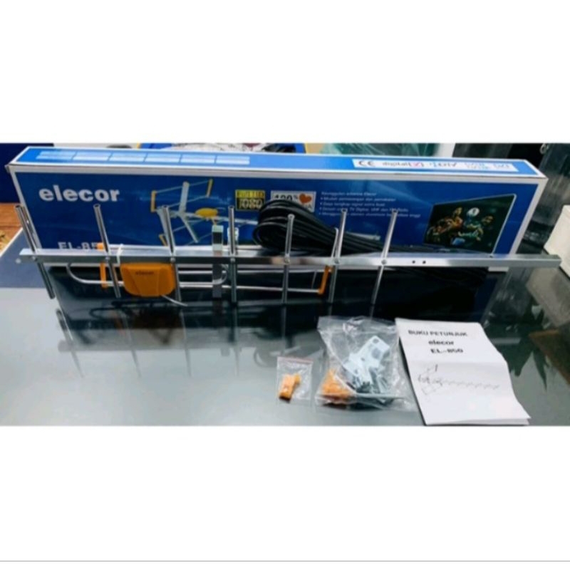 ANTENA TV DIGITAL ELECOR EL-850 OUTDOOR(+kabel 10meter , bawaannya)