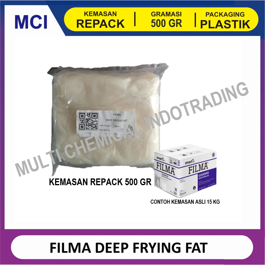 

FILMA GOODFRY DEEP FRYING FAT REPACK 500 GR / MINYAK GORENG PADAT