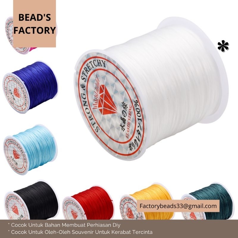 

Tali Benang Karet Elastis 60meter Super Kuat Untuk Membuat Perhiasan Gelang Craft Diy