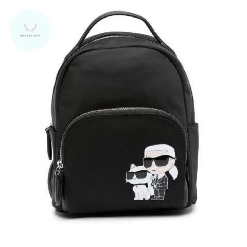 Karl Lagerfeld K/Ikonik Small Backpack In Black