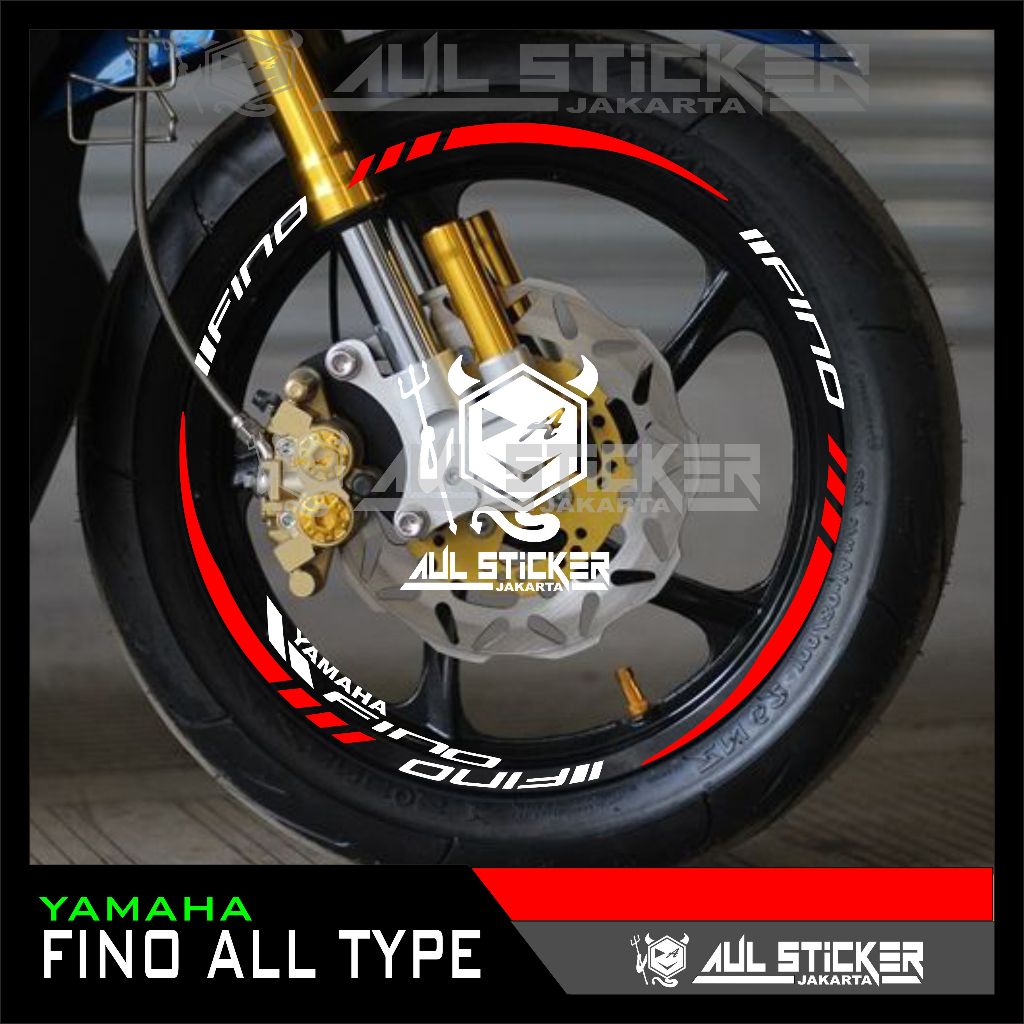 Sticker velg Yamaha FINO depan belakang
