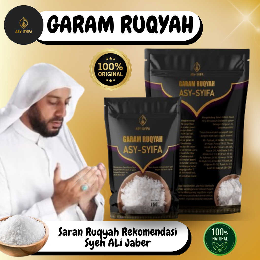 

Garam Ruqyah Asy Syifa Original - Untuk Mengatasi Penyakit Non Medis, Menetralkan Usaha Yang Sepi Di Sebelah Usahanya Ramai Padahal Jualannya Sama, Sulit Dapat Jodoh, Mengusir Energi Negatif Pada Tempat Tinggal/Rumah/Lokasi Usaha dll, Annajah,Annur, Assur