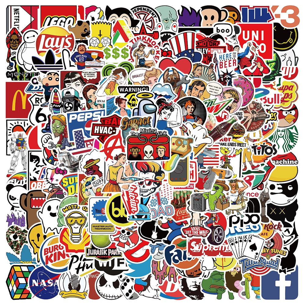 

COD logo brand Stiker hypebeast Stiker Anti Air Stikers Berperekat Waterproof sticker decal buat Motor Helm Buku Journal Koper Casing HP Laptop Botol Minum