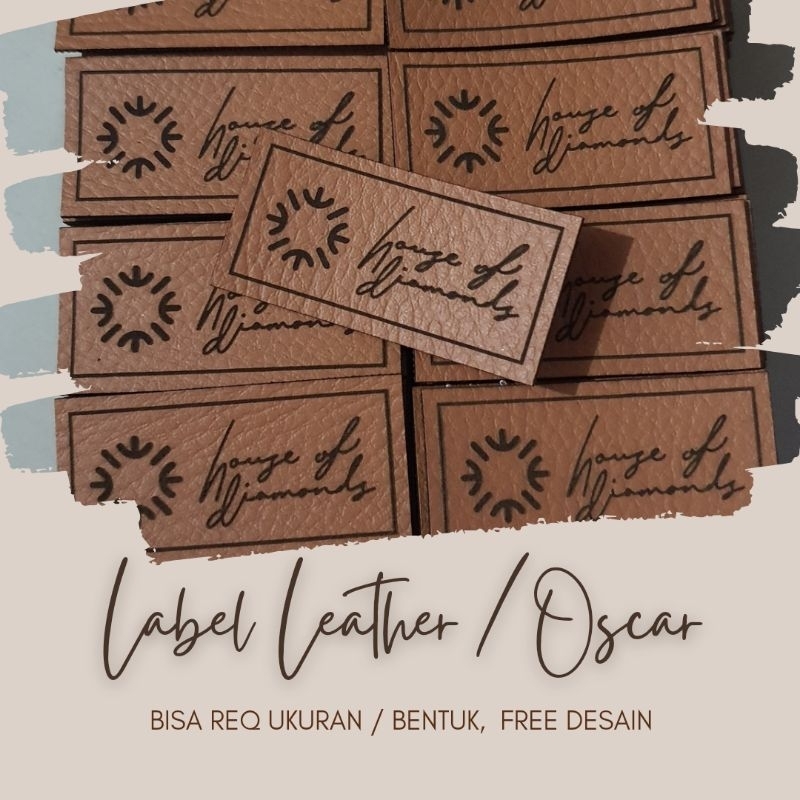 

[MINIM 100pcs] Label laser, label laser grafir, label leather, label kulsin, label oscar