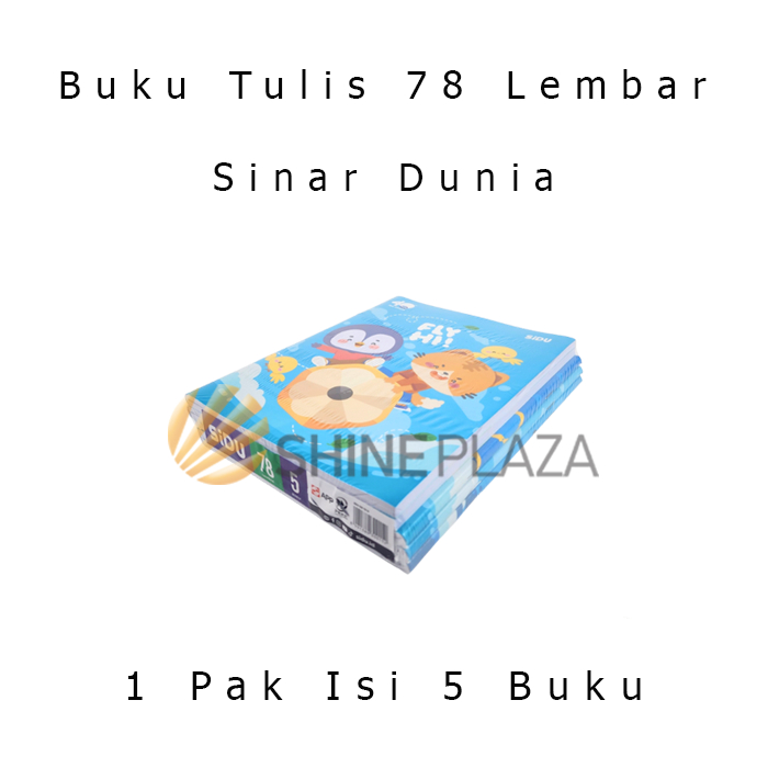 

Buku Tulis Sekolah Anak SIDU 78 Lembar 1 Buah Sinar Dunia
