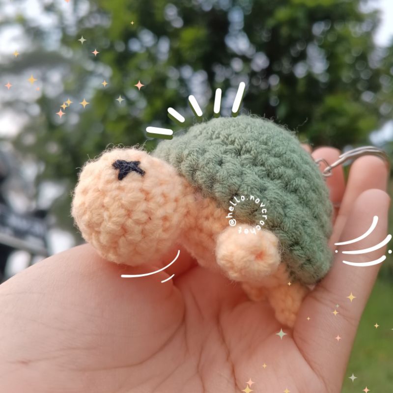 KURA KURA TURTLE AMIGURUMI| AMIGURUMI KEYCHAIN BUNNY WISUDA BEAR OWL GANTUNGAN KUNCI AESTHETIC| GANT
