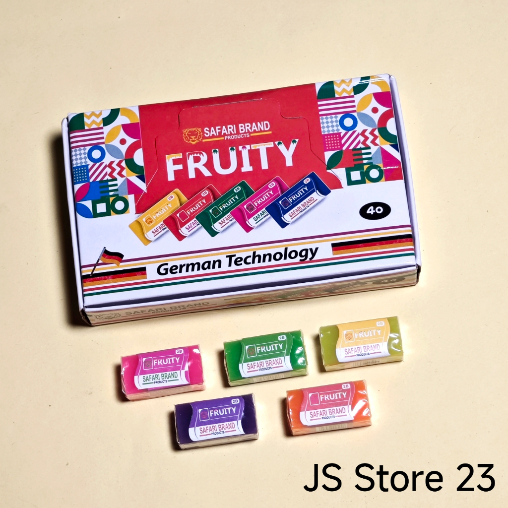 

Penghapus Warna Warni Fruity / Stip Warna Warni Fancy / Setip Fancy Warna Warni Fruity / Eraser Safari Fruity
