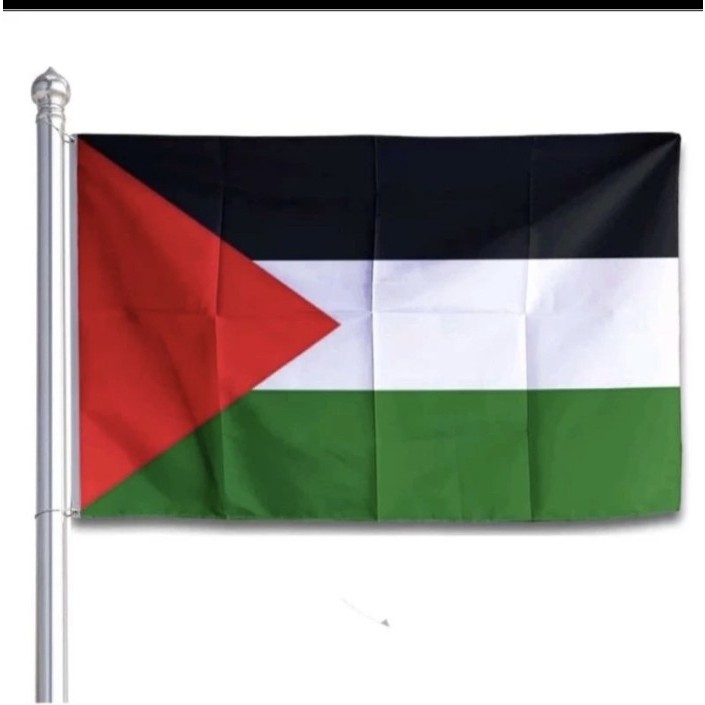 Tiang bendera sepeda motor mobil  bahan besi cor stainless bendera merah putih palestina