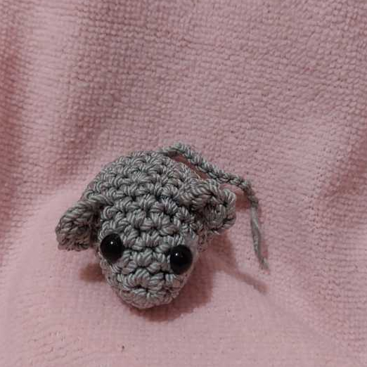 Gantungan Kunci Boneka Rajut Tikus - Crochet Amigutumi Rat Keychain