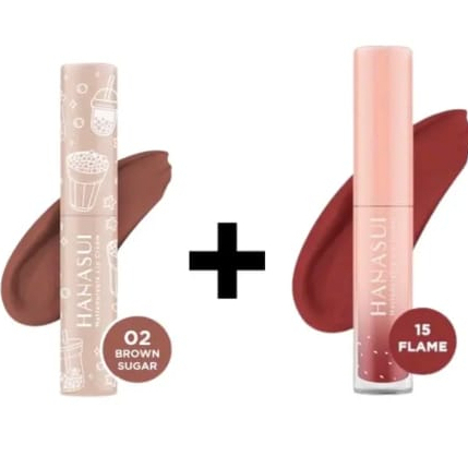 Paket Ombre Hanasui Lipcream Isi 2Pcs Lipstick Ombre 2 In 1 Lipstick Hanasui Lipcream Hanasui Tbk