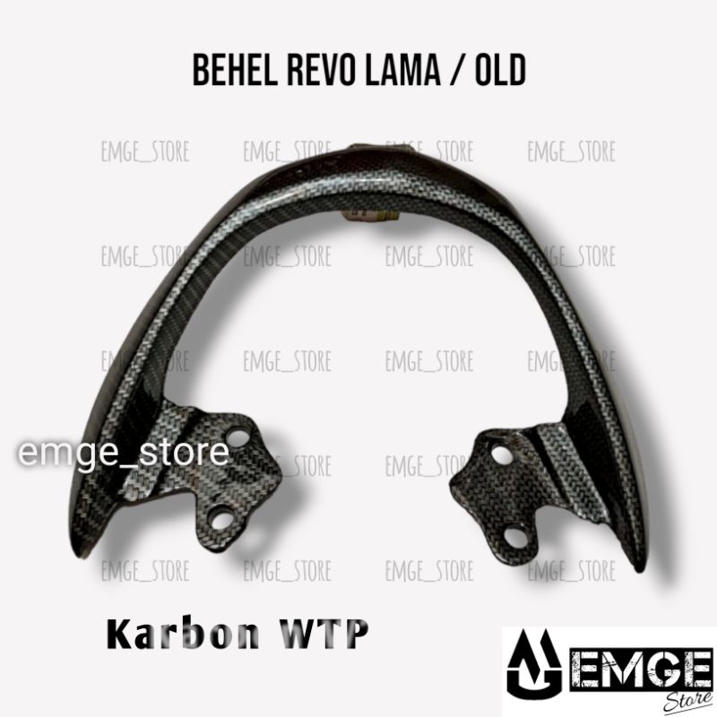 Behel begel Revo Lama KARBON WTP pegangan jok belakang Honda Revo Old Carbon Hidrograpic Planger Hon