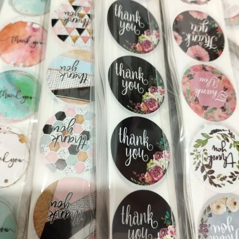

100 pcs sticker thankyou / sticker terima kasih cutting / sticker murah