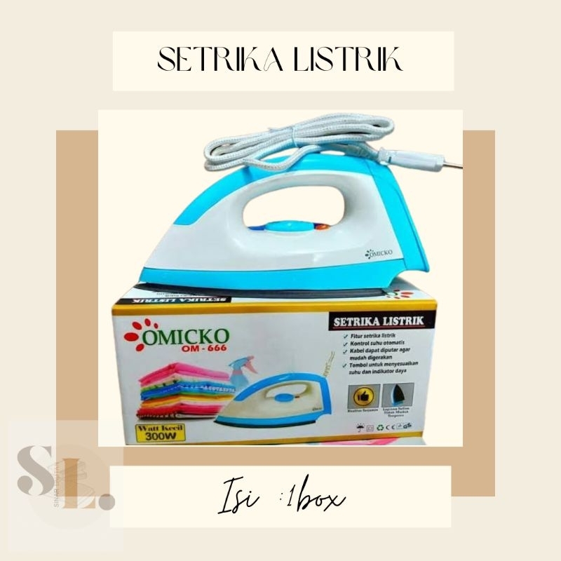 SETRIKA LISTRIK / SETRIKA OMICKO / SETRIKA ANTI LENGKET