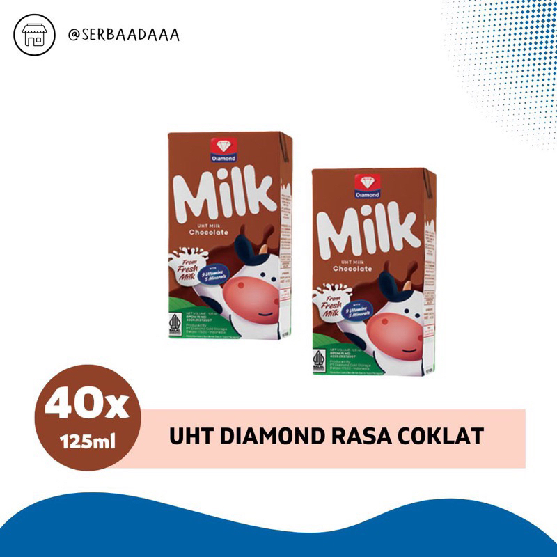 

IO Diamond UHT Milk 125ml 1 Karton Isi 40pcs KHUSUS INSTAN