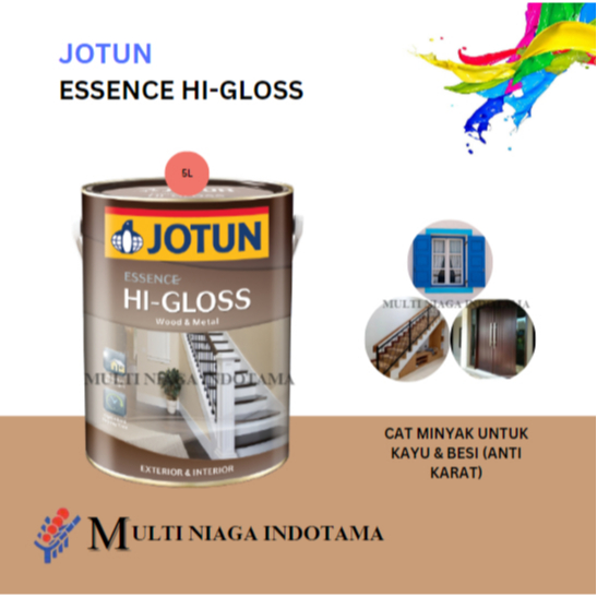 JOTUN ESSENCE HI-GLOSS (5L/7KG) / CAT SOLVENT KHUSUS KAYU &amp; BESI / INTERIOR &amp; EKSTERIOR