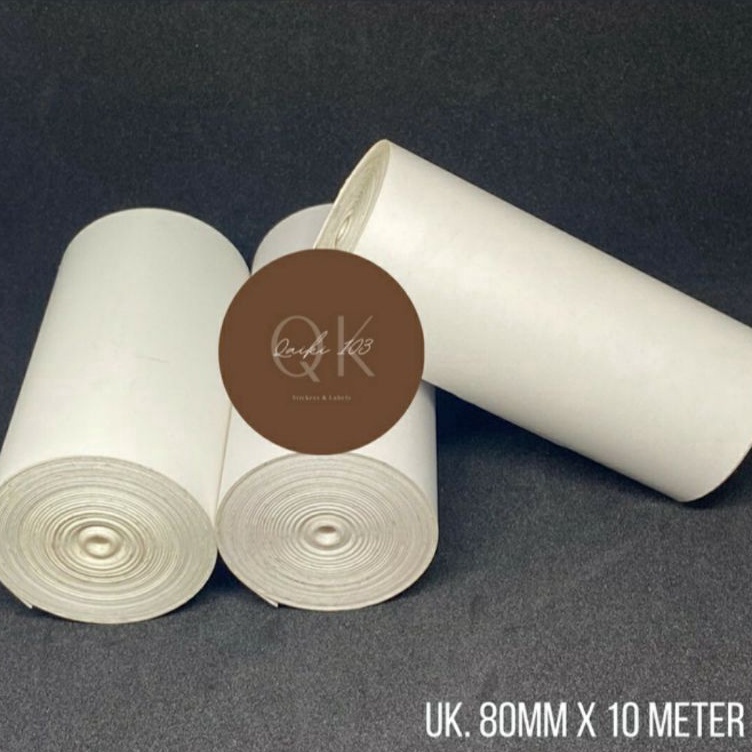 

Super Ekonomis Label Kertas Sticker Thermal 8mm x1m Countinous Nyambung