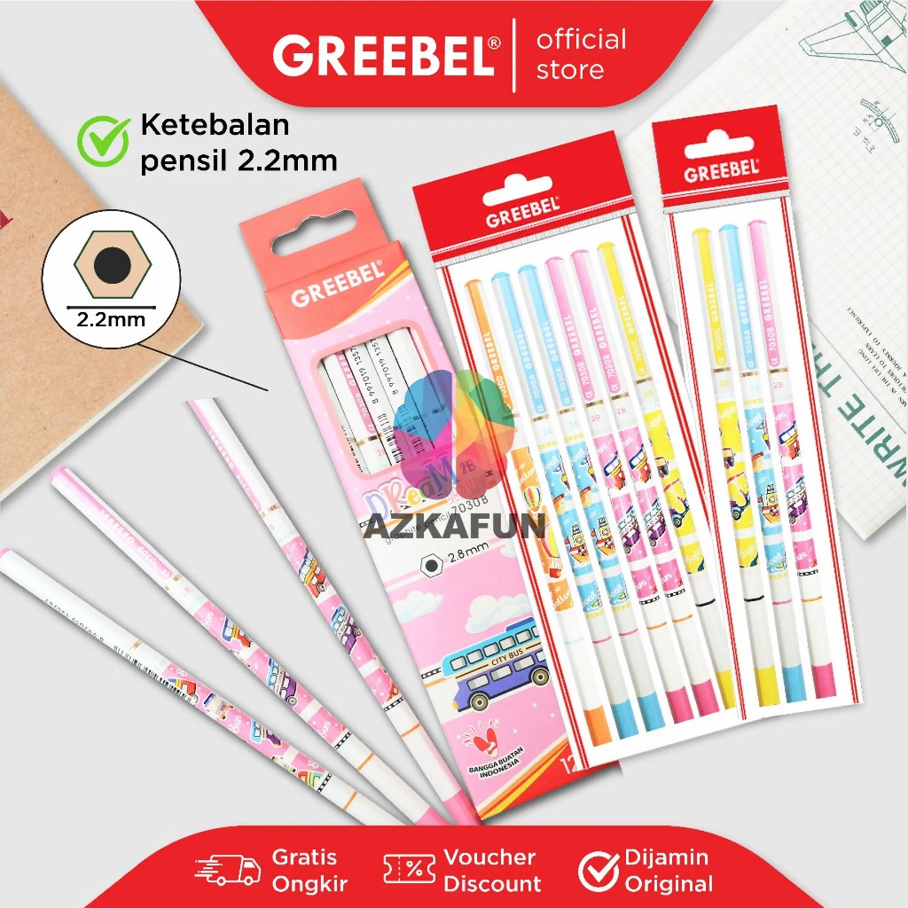 

Pensil kayu 2B 7030 DREAM - GREEBEL