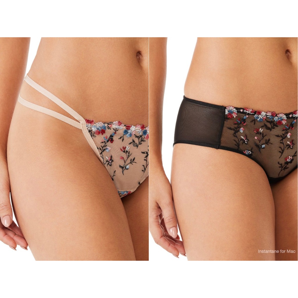 [PANTY] Sofia Vergara Intimates Dreaming of Spring Embroidered Hipster Panties / Thong / G String Th