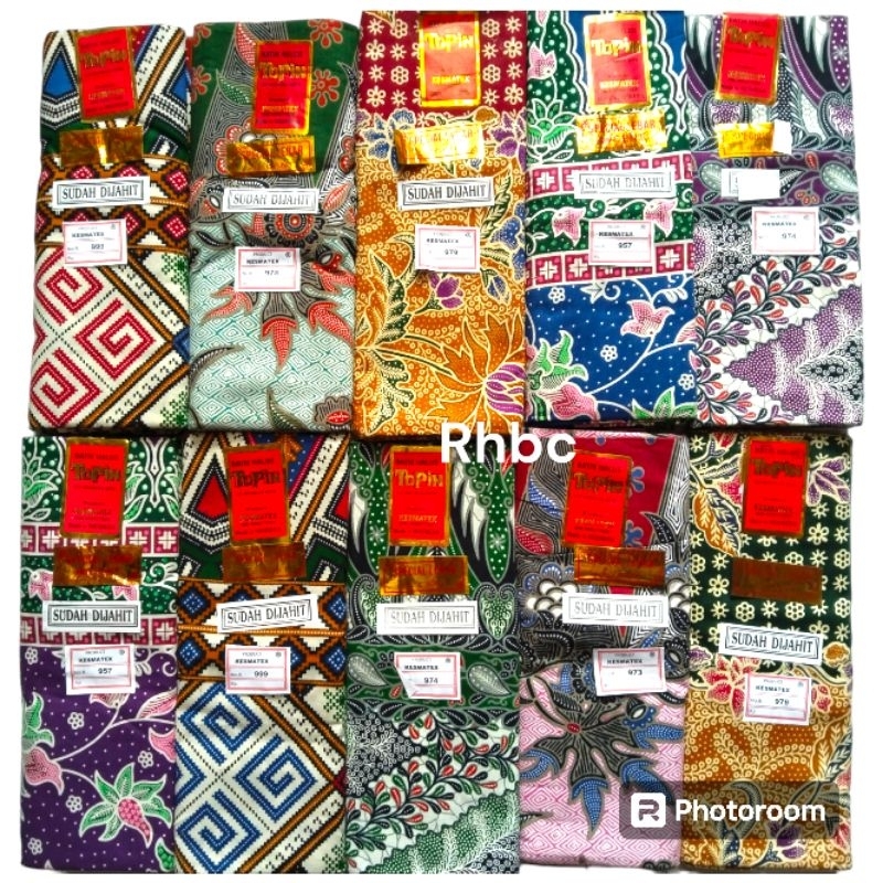 Kain Sarung Batik Wanita Halus Cap Cent Topin Katun Spesial Lebar