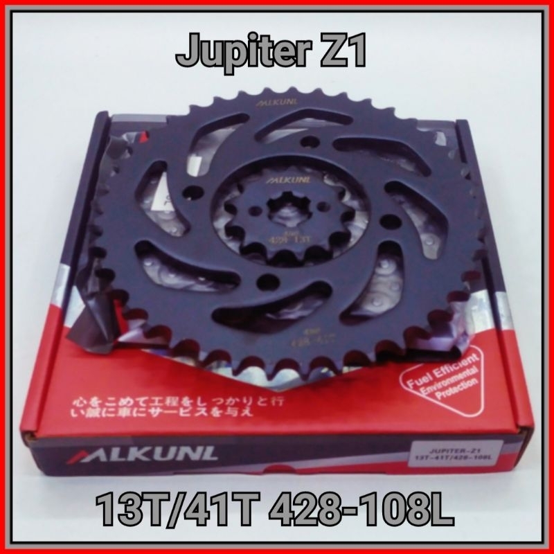 Mlkunl Paket Gear Set Rantai Choho Jupiter Z1 Z115 Robot Vega ZR RR Force Fi Injeksi 13T 41T