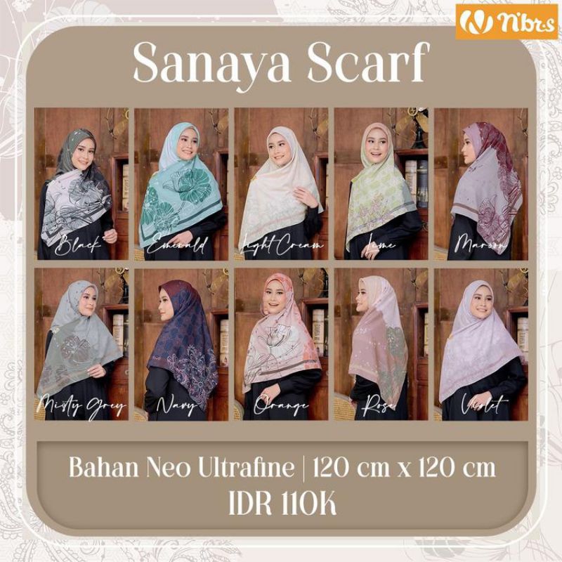 TERMURAH JILBAB NIBRAS//SANAYA SCARF