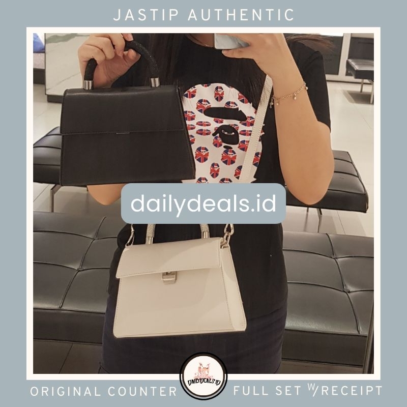 #2-50271315-A Trapeze Crystal - Jast[p] CK ORIGINAL COUNTER EMBELLISHED TOP HANDLE BAG TAS STORE AUT