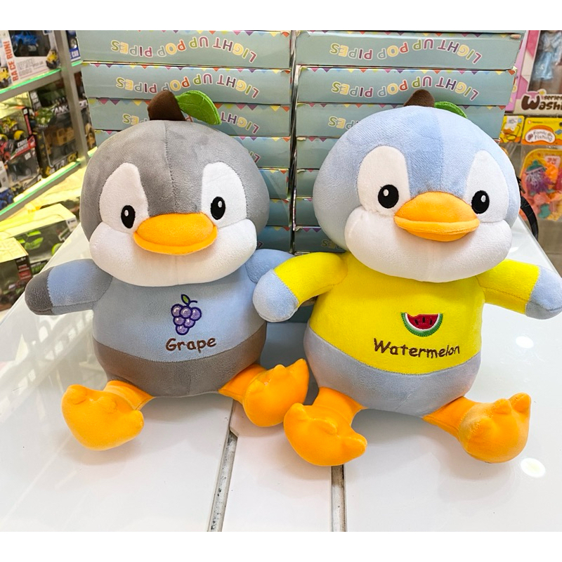 Boneka Animal Richis Rattle / Boneka Bebek / Duck / Pinguin penguin baju lucu bordir buah buahan kun