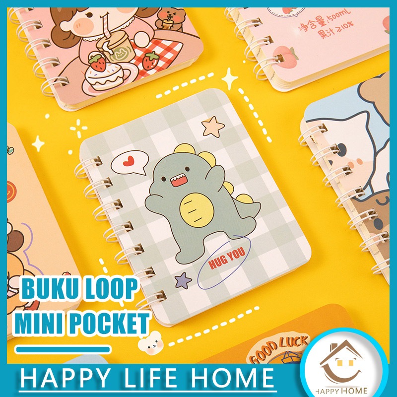 

4Pcs/Set Notebook Mini A7 Buku Kecil Catatan Scrapbook Mini Buku Notes Kecil Alat Tulis Sekolah 80 Lembar