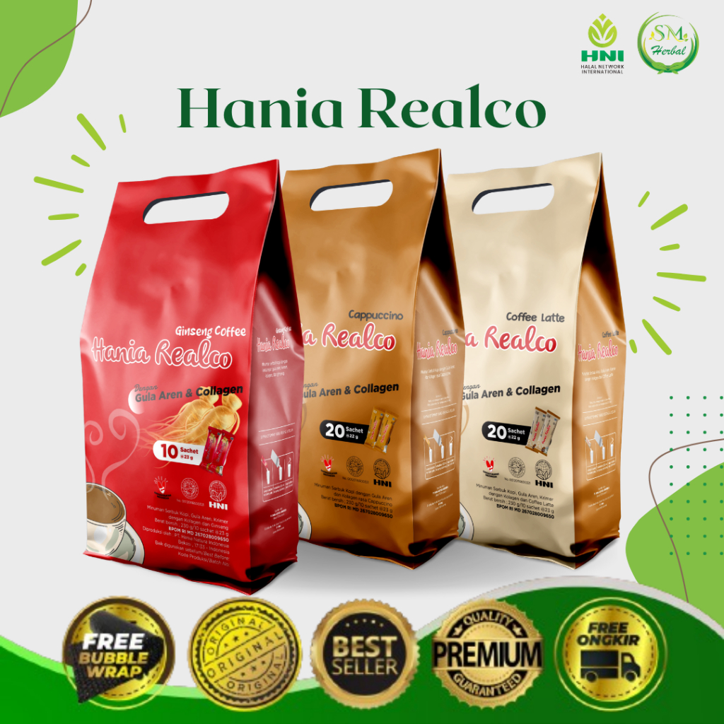 

Hania Coffee Realco | HNI HPAI | Cappucino | Gingseng | Latte