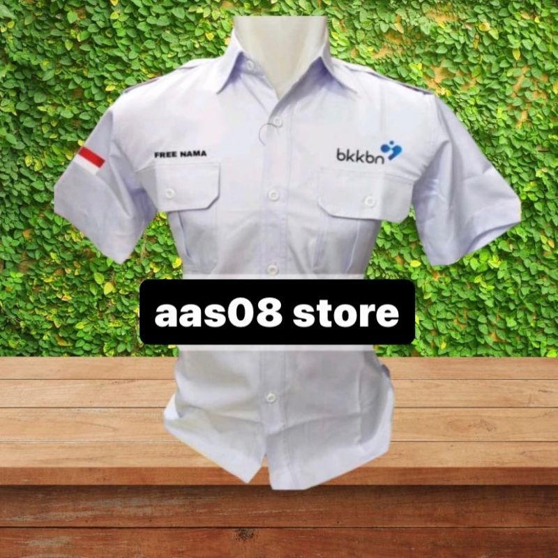 KEMEJA BKKBN SERAGAM DINAS PDH BKKBN PUTIH LENGAN PENDEK DAN PANJANG PRIA